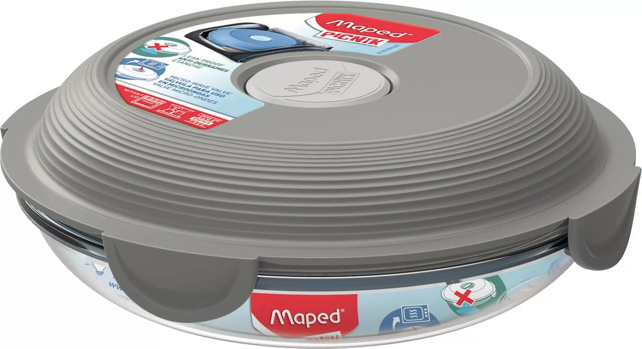 Ланч-бокс MAPED Concept Adult Plate, серый