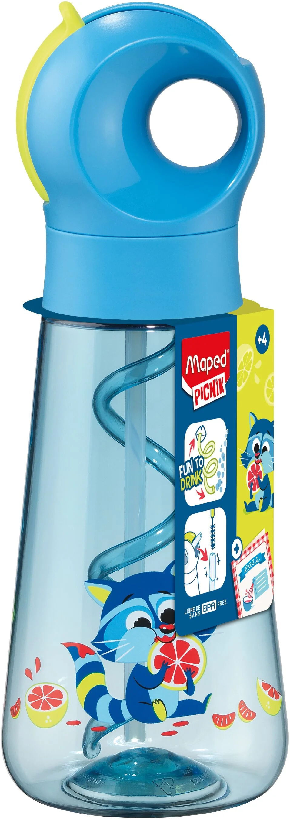 Sticla MAPED Miniz Raton, 500 ml, albastra