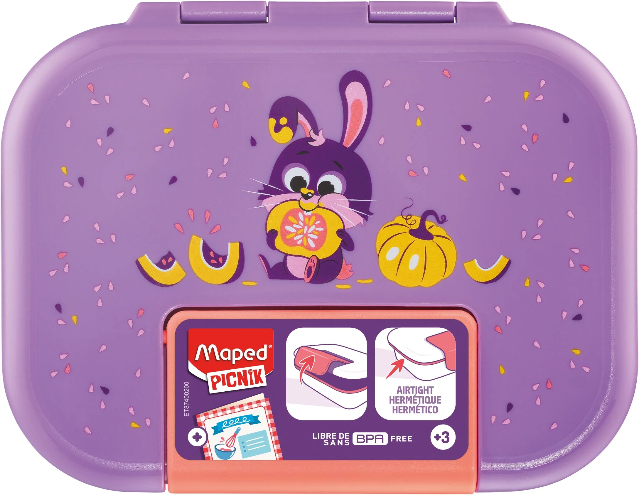 Lunch box MAPED Miniz Iepure, violet