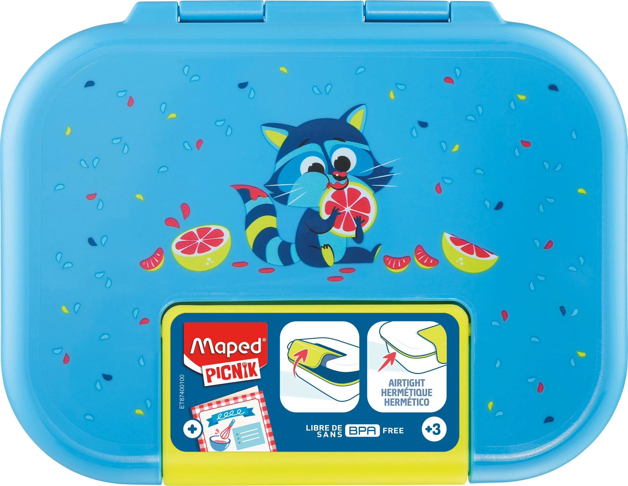 Lunch box MAPED Miniz Raton, 900 ml,  albastru