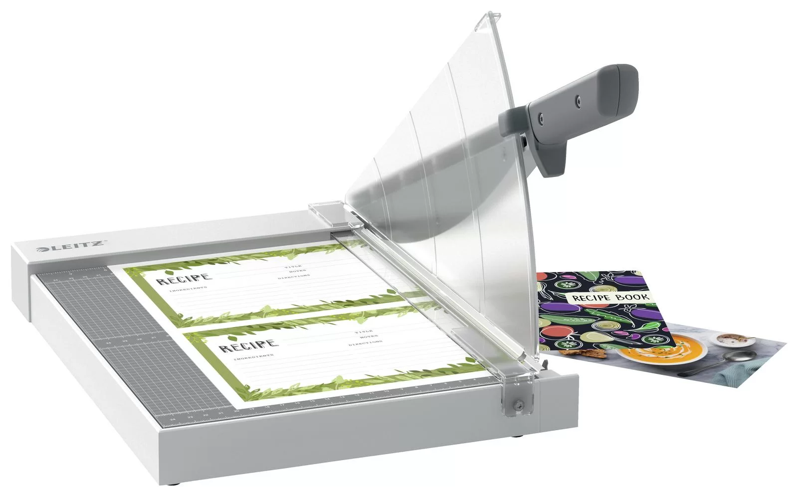Ghilotina LEITZ Home Precision, A4, 8 foi, gri