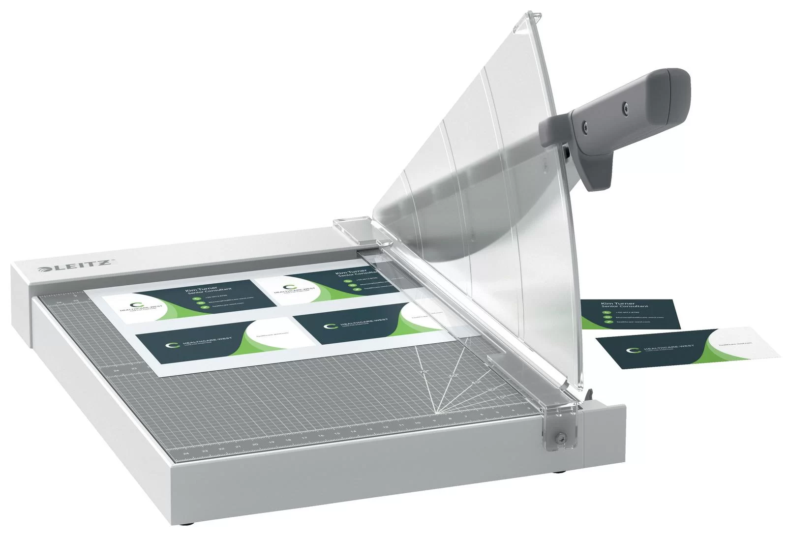 Ghilotina LEITZ Home Office Precision, A4, 10 foi, gri
