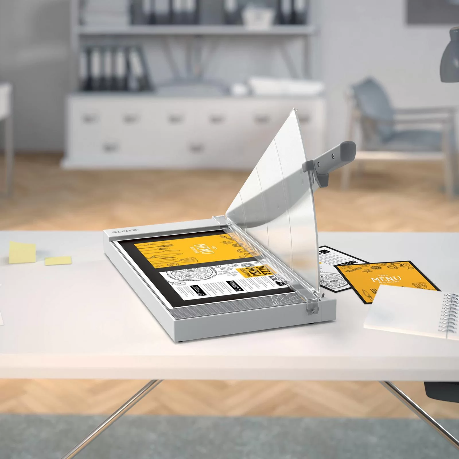Ghilotina LEITZ Home Office Precision, A3, 10 foi, gri