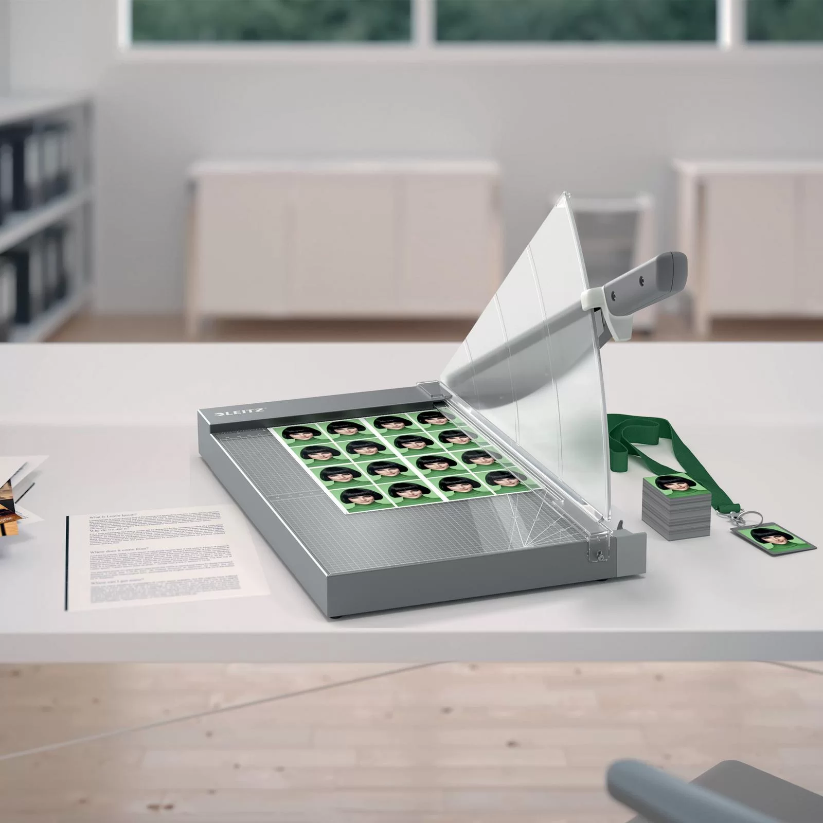 Ghilotina LEITZ Office Precision, A4+, 25 foi, gri