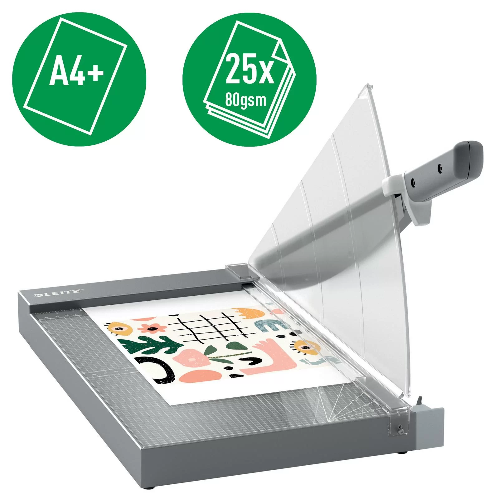 Ghilotina LEITZ Office Precision, A4+, 25 foi, gri