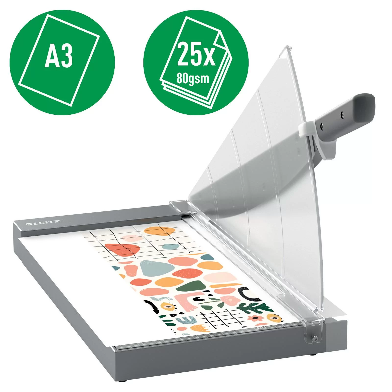 Ghilotina LEITZ Office Precision, A3, 25 foi, gri