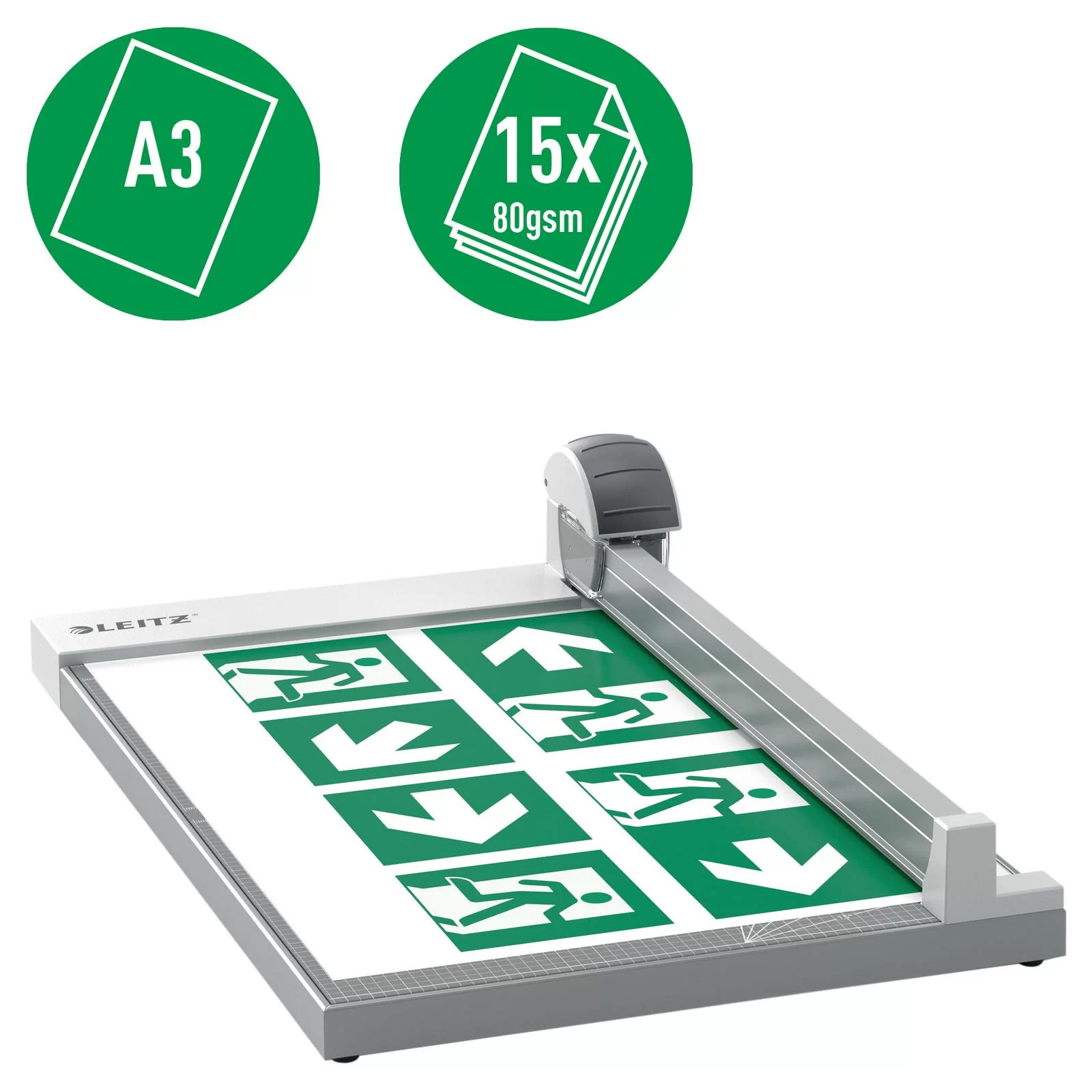 Trimmer LEITZ Office Precision, A3, 15 foi, gri