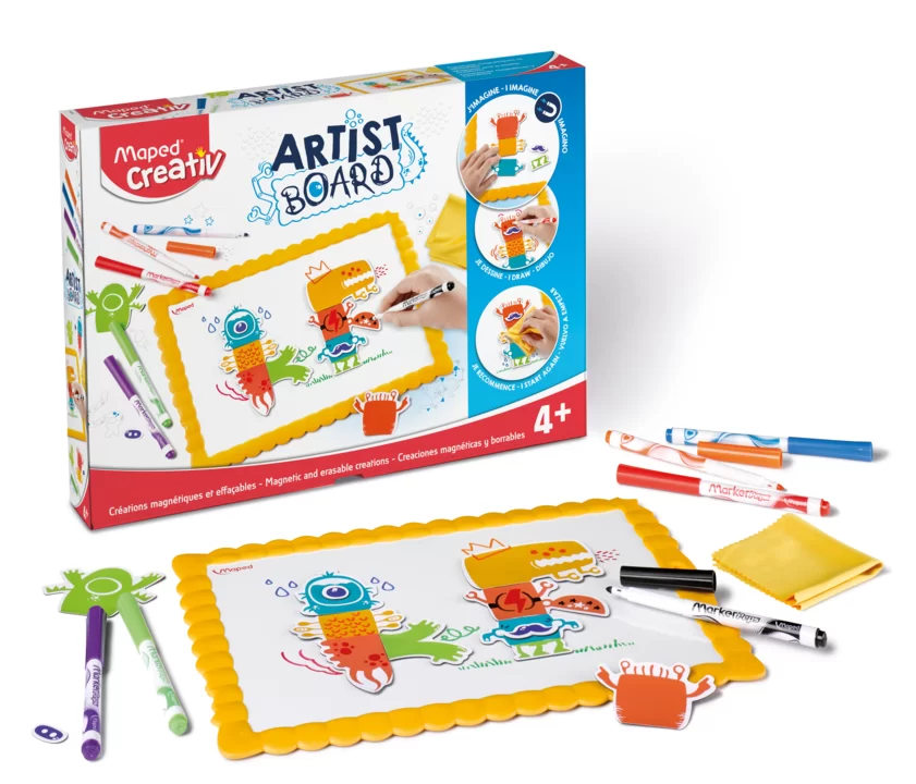 Set MAPED Creativ Artist, tabla si magneti-monstri
