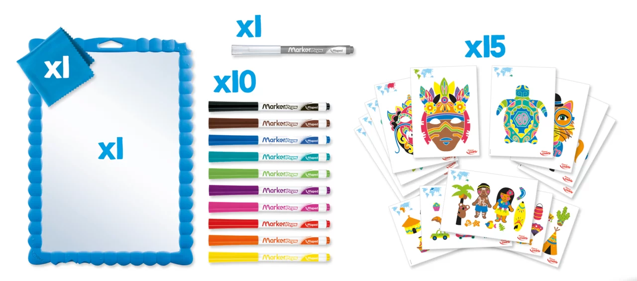 Set MAPED Creativ Artist, tabla - desene