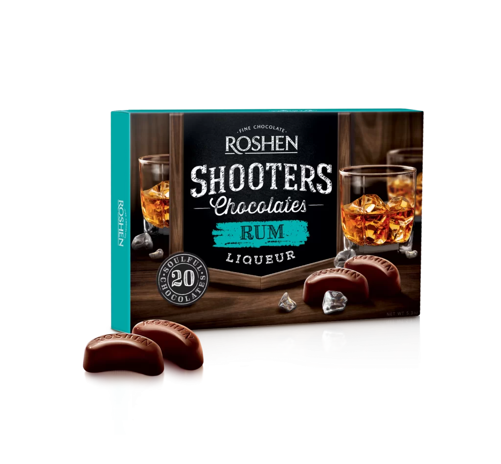 Bomboane ROSHEN Shooters cu lichior de rom 150 g