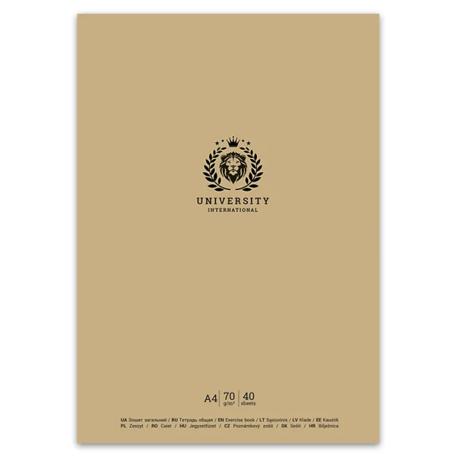 Тетрадь Student 5209 A4, 80 л, линия, черная
