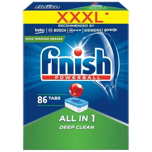 Tablete p-u masina de spalat, Finish All in 1, 86 buc