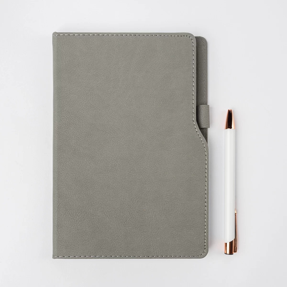Agenda nedatata AKKLAS 13x21cm, 96 foi, gri