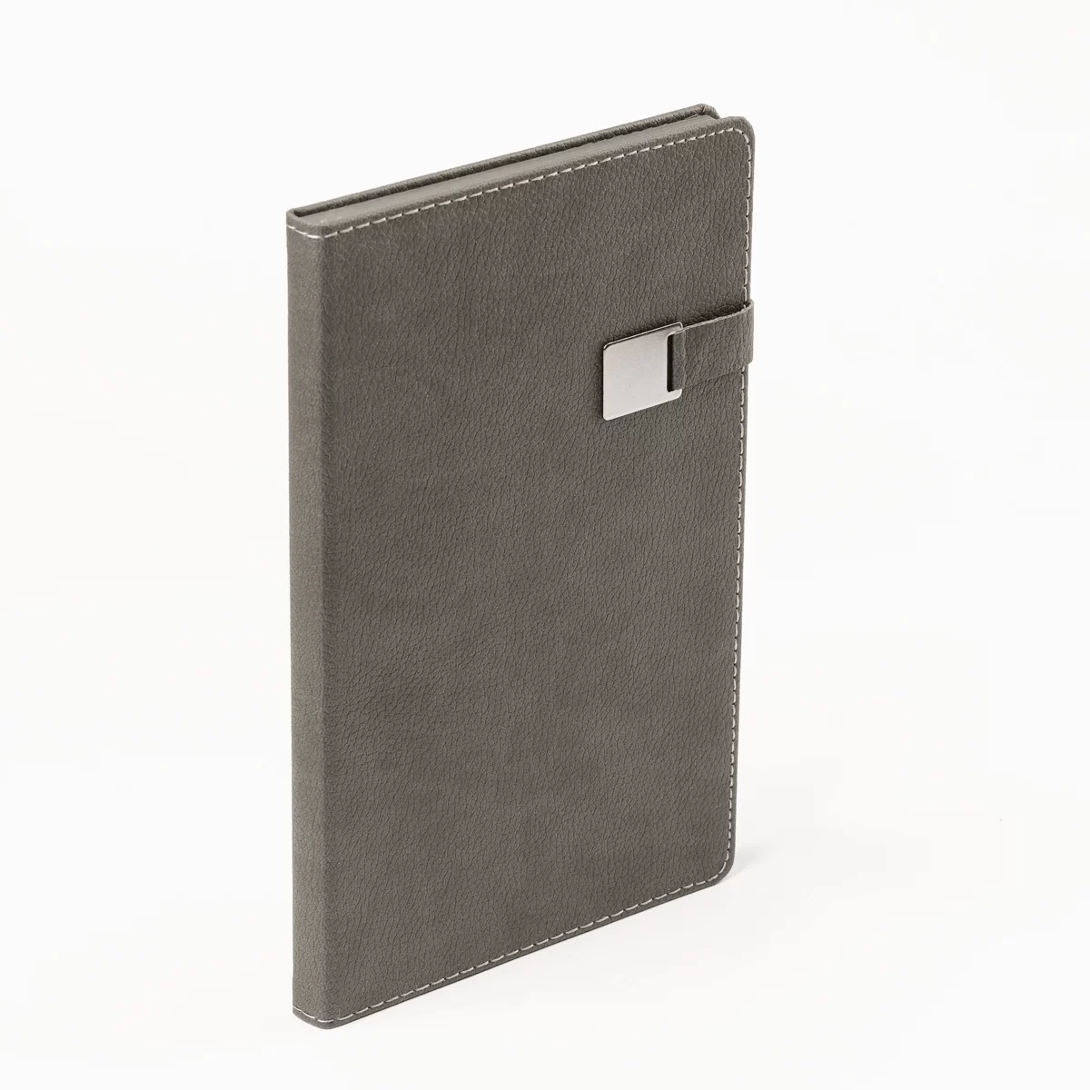 Agenda nedatata 13x21cm, 96 foi, cu magnet, gri