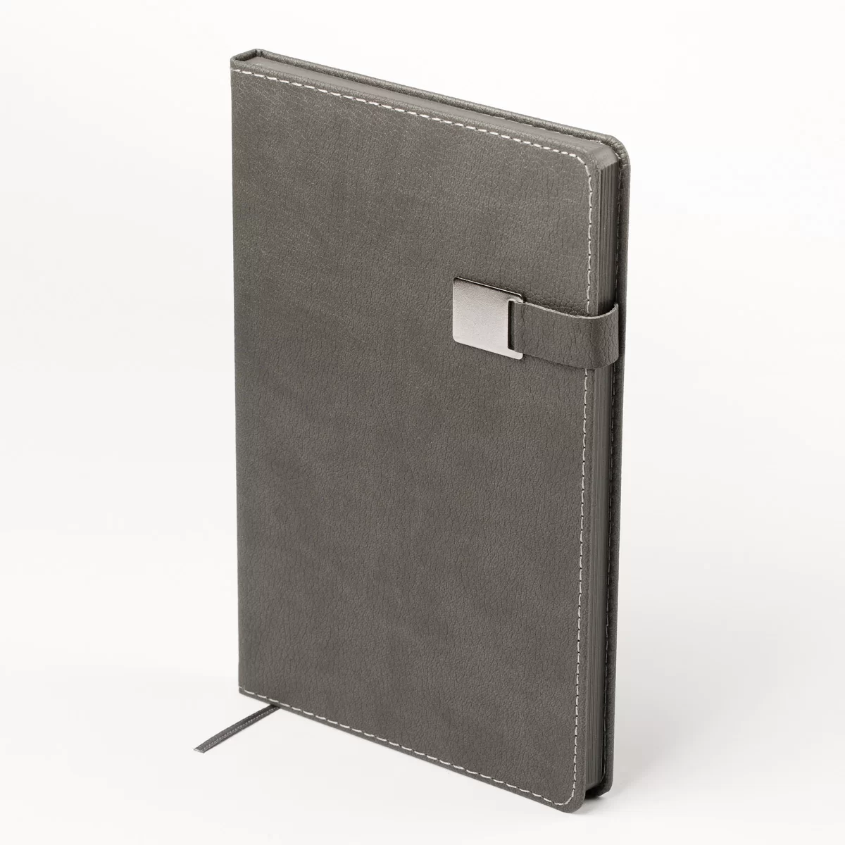 Agenda nedatata 13x21cm, 96 foi, cu magnet, gri