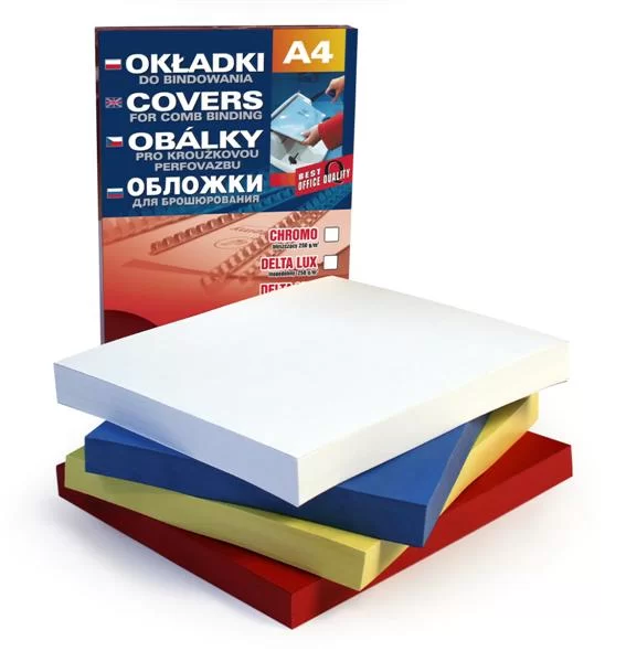 Coperta carton ARGO Delta A4, 250g/m2, 25 foi, albastra