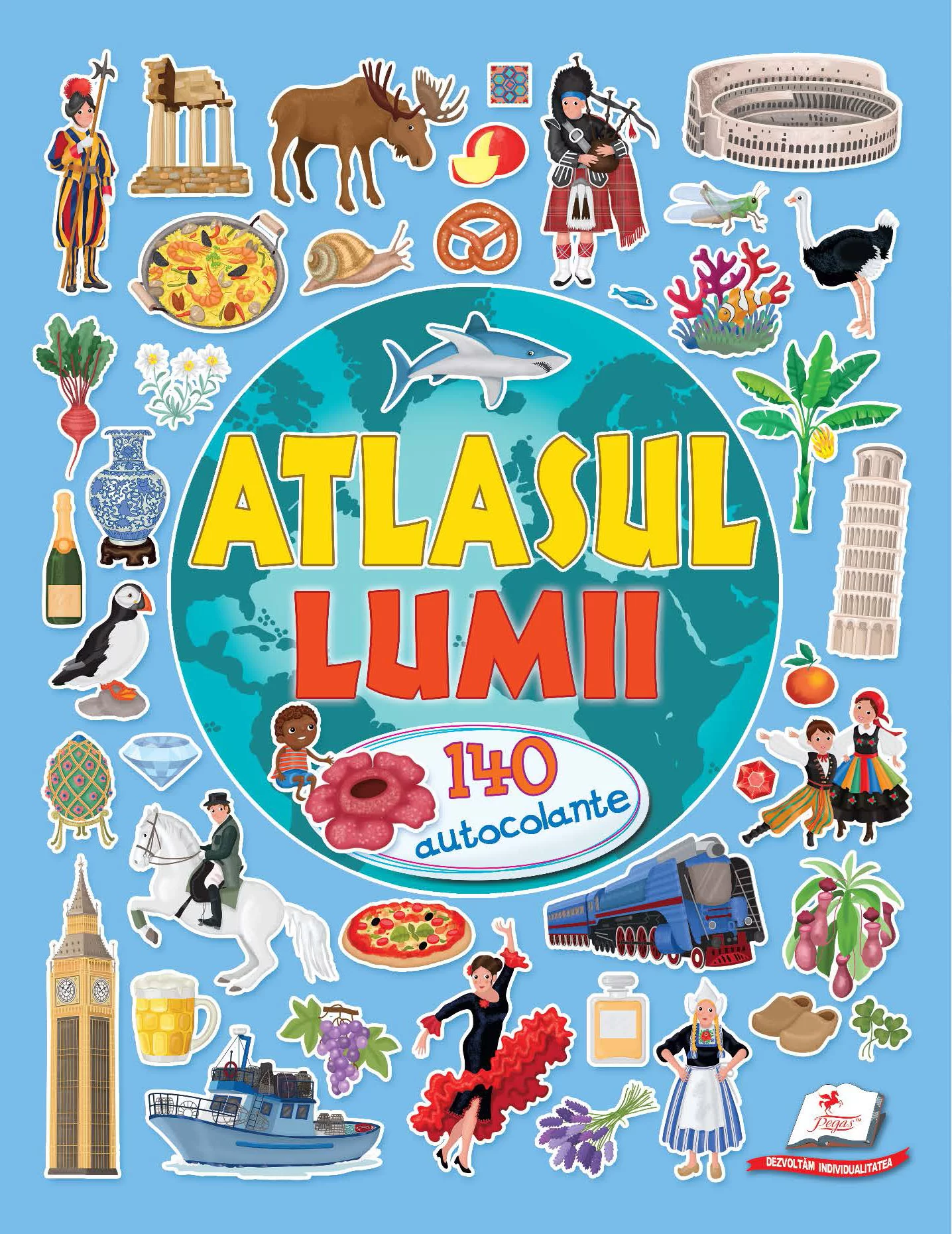 Atlasul Lumii cu autocolante