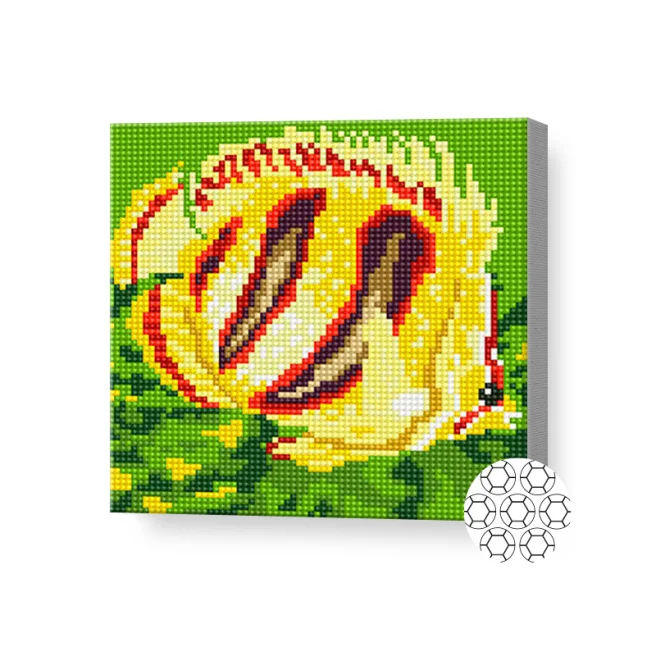 Mozaic cu diamante NEW WORLD Peștișor galben 20x20cm