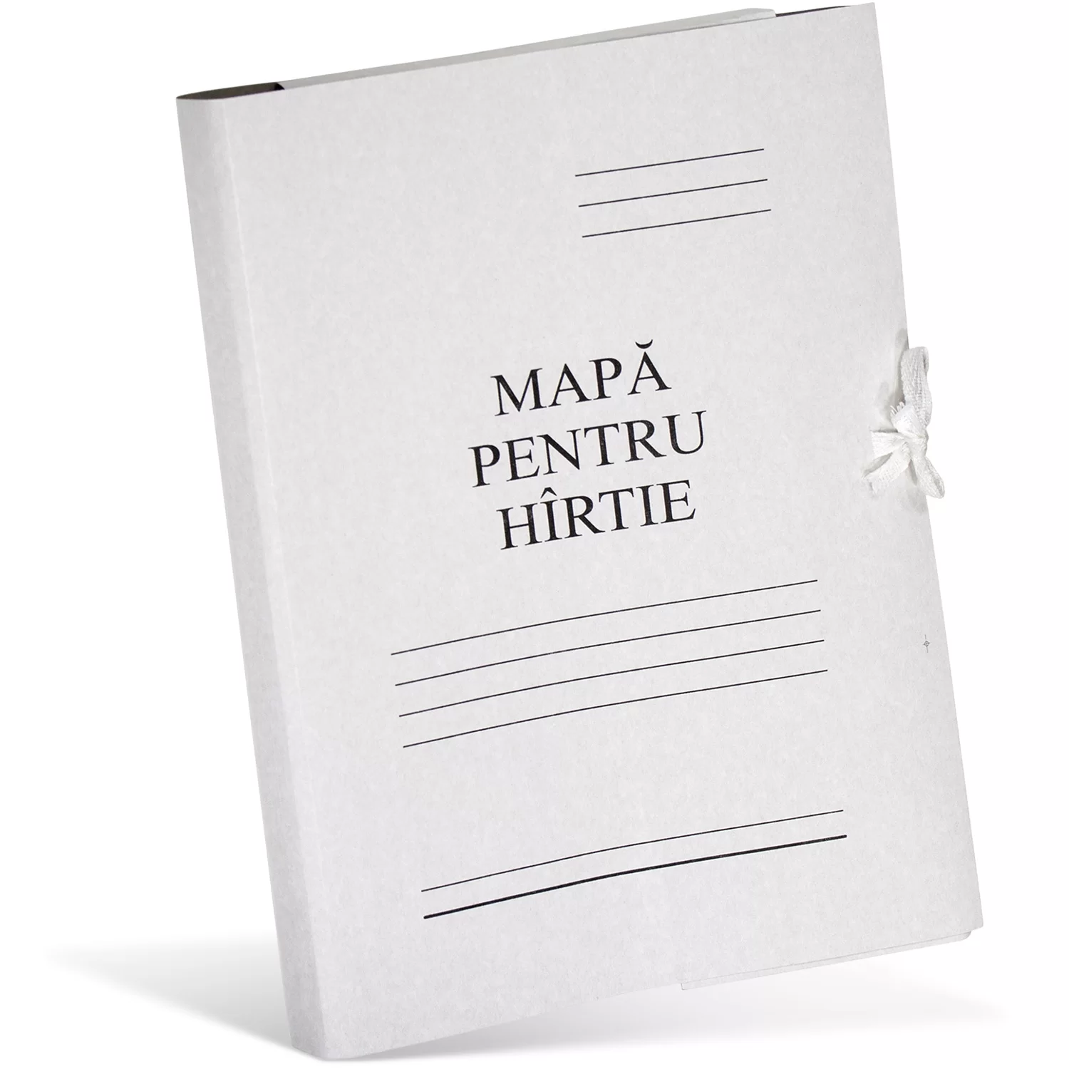 Папка картонная BV, на завязках, белая, 215 г/м2