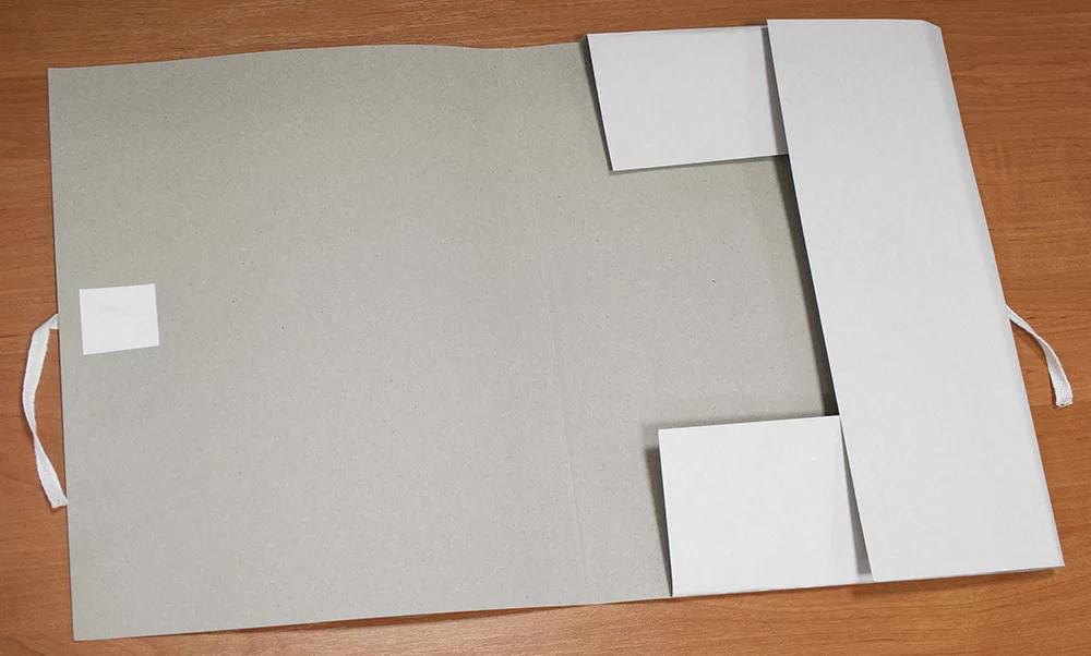 Mapa din carton cu legaturi BV, alba, 260g/m2