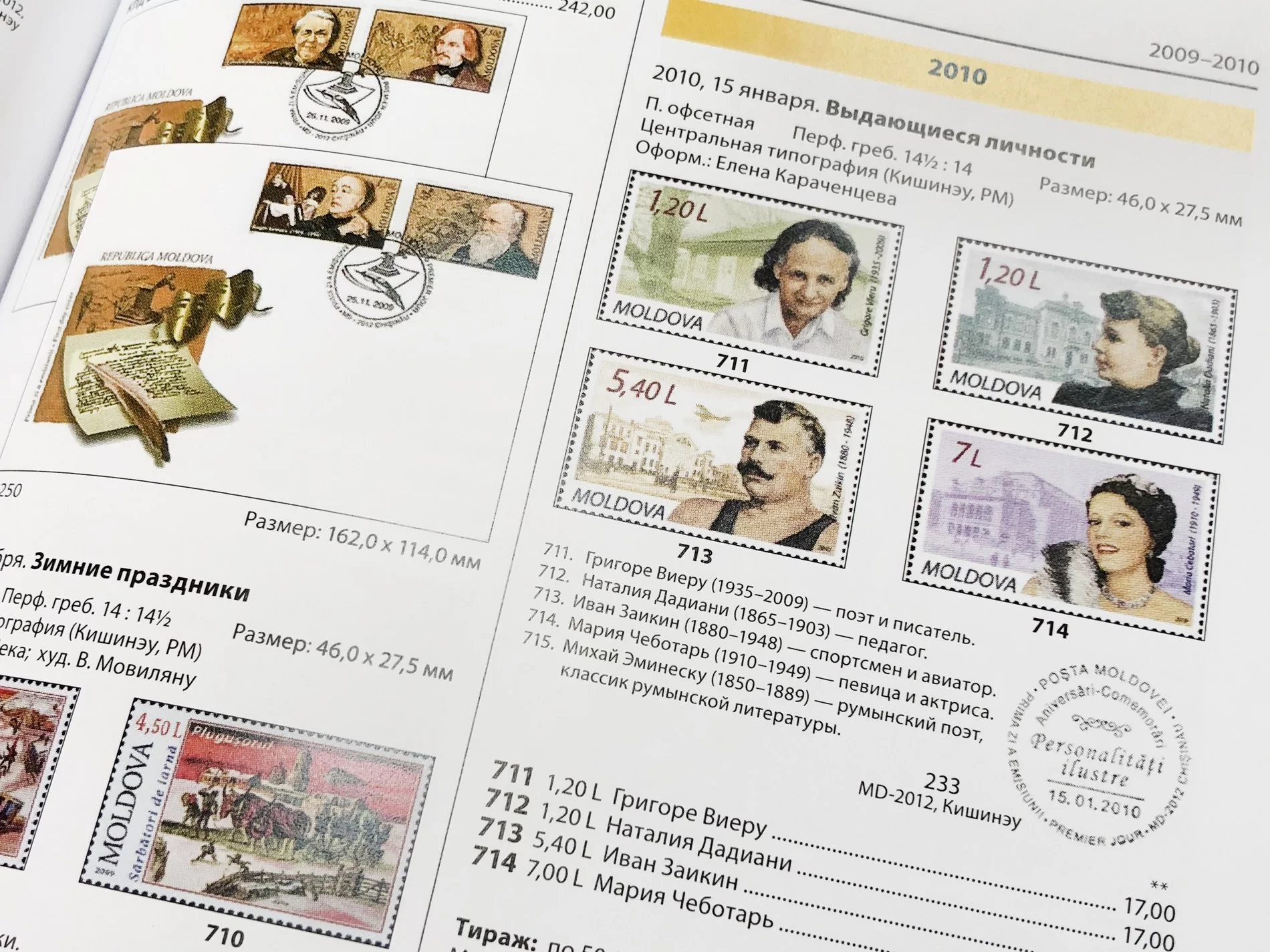 Catalogul marcilor postale din RM 1991-2020 ru