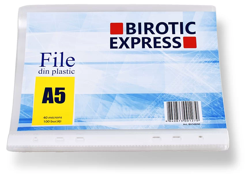 Folii BIROTIC Express А5, 40 mic, 100 bucati