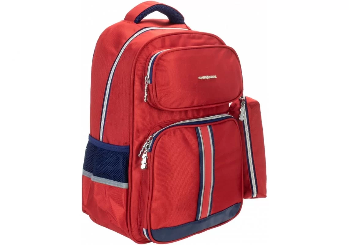 Ghiozdan ortopedic CFS cu penar 16", rosu