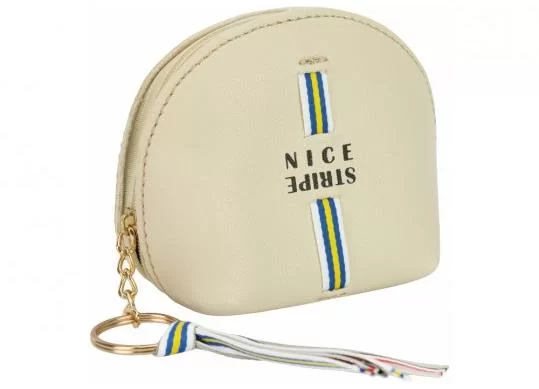 Breloc portofel Nice Stripe 8x5.5x9 cm, bej