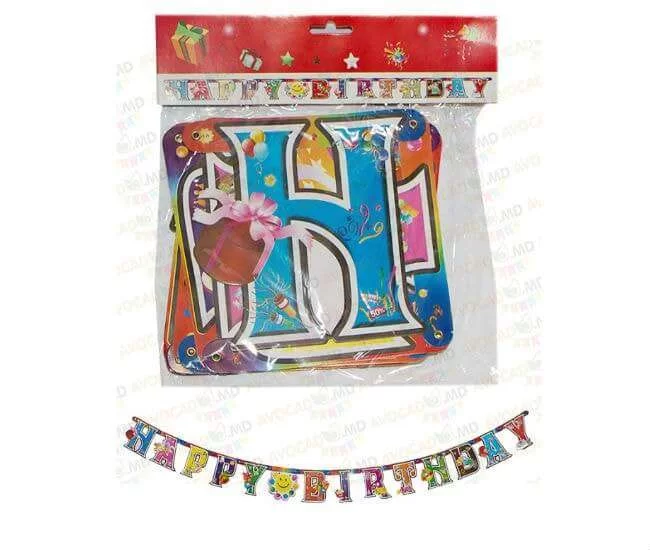 Baner decorativ HAPPY BIRTHDAY