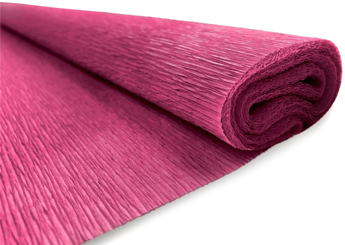 Hirtie creponata INTERDRUK Classic 50x200cm, roz inchis