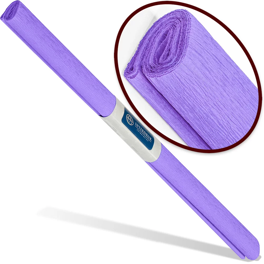 Бумага креповая INTERDRUK Classic 50x200см, сиреневая