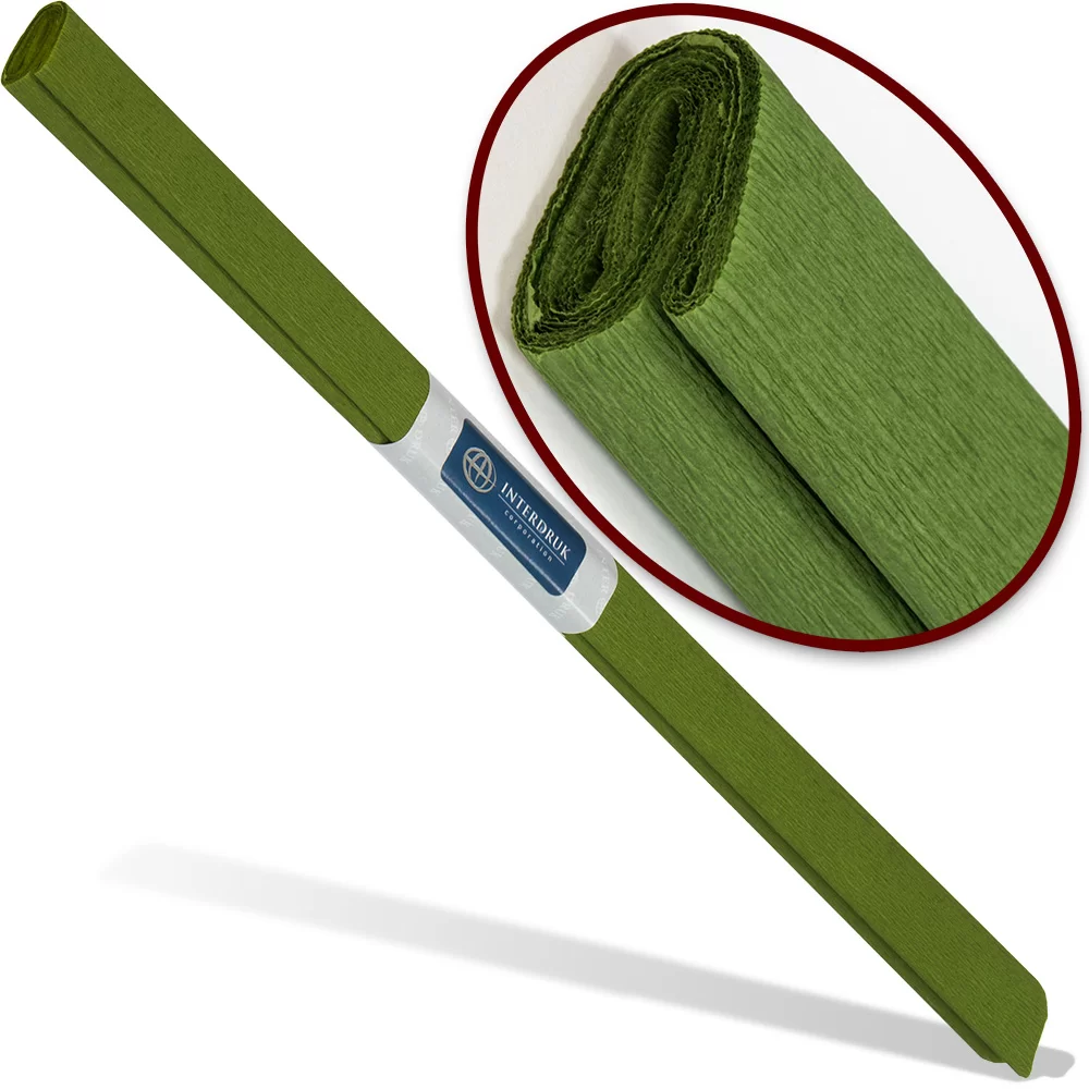 Hirtie creponata INTERDRUK Classic 50x200cm, oliva