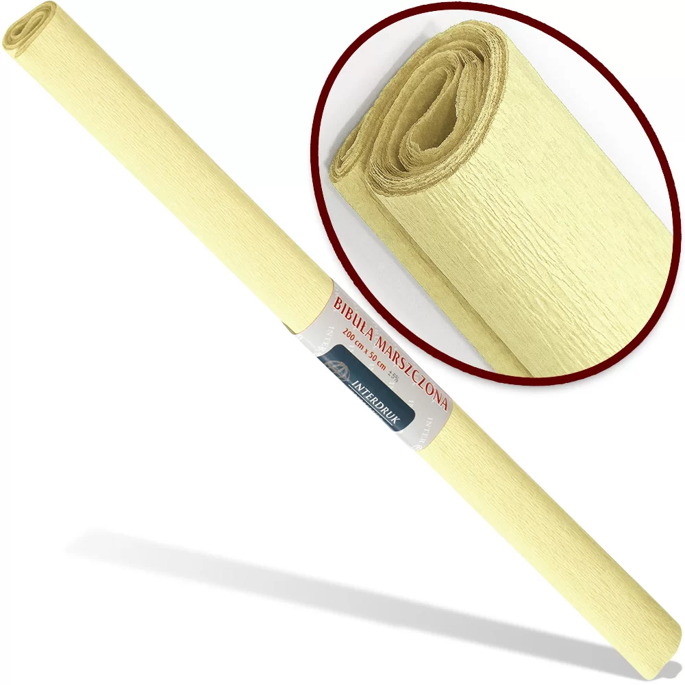 Hirtie creponata INTERDRUK Classic 50x200cm, cream