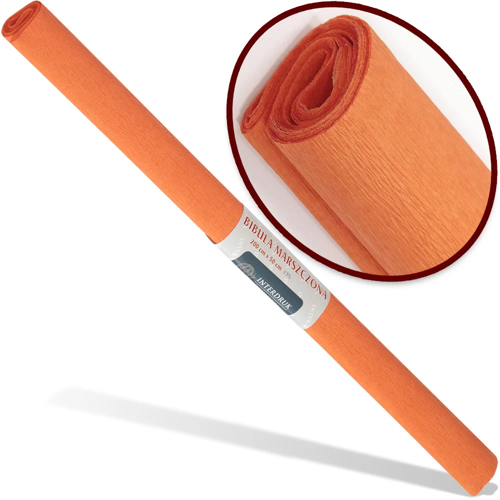 Hirtie creponata INTERDRUK Classic 50x200cm oranj inchis