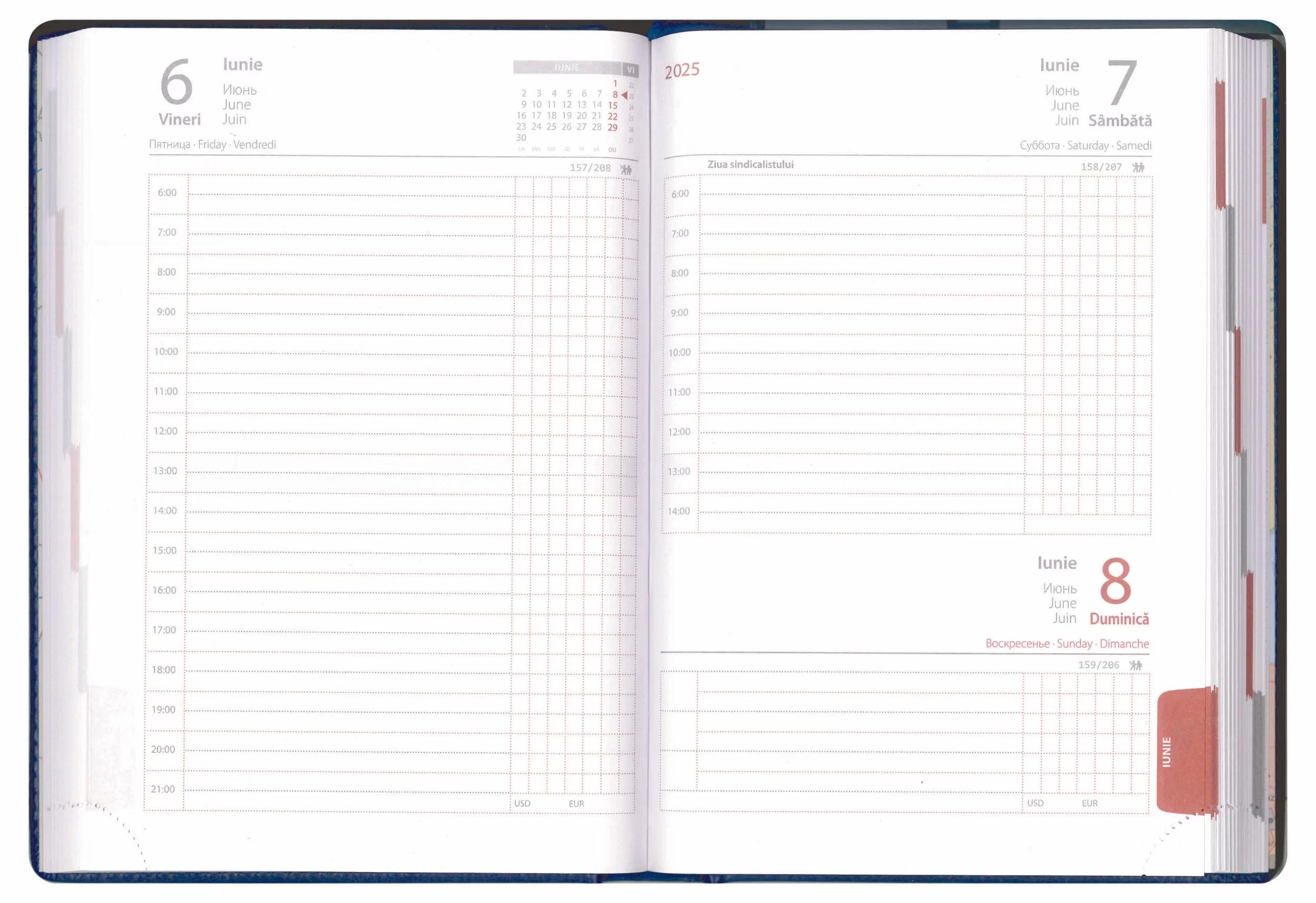 Agenda datata 2025 CLASSIC A5, 168 foi neagra