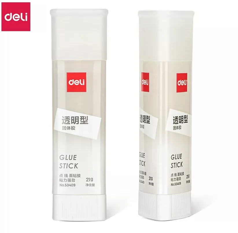 Lipici solid DELI ACR triunghiular, 21gr, transparent