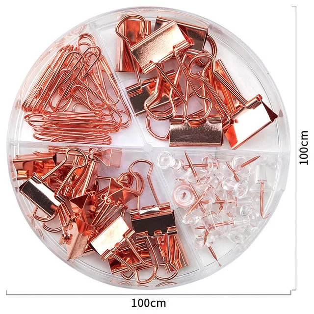 Set accesorii DELI Gold, 72 bucati, aurii