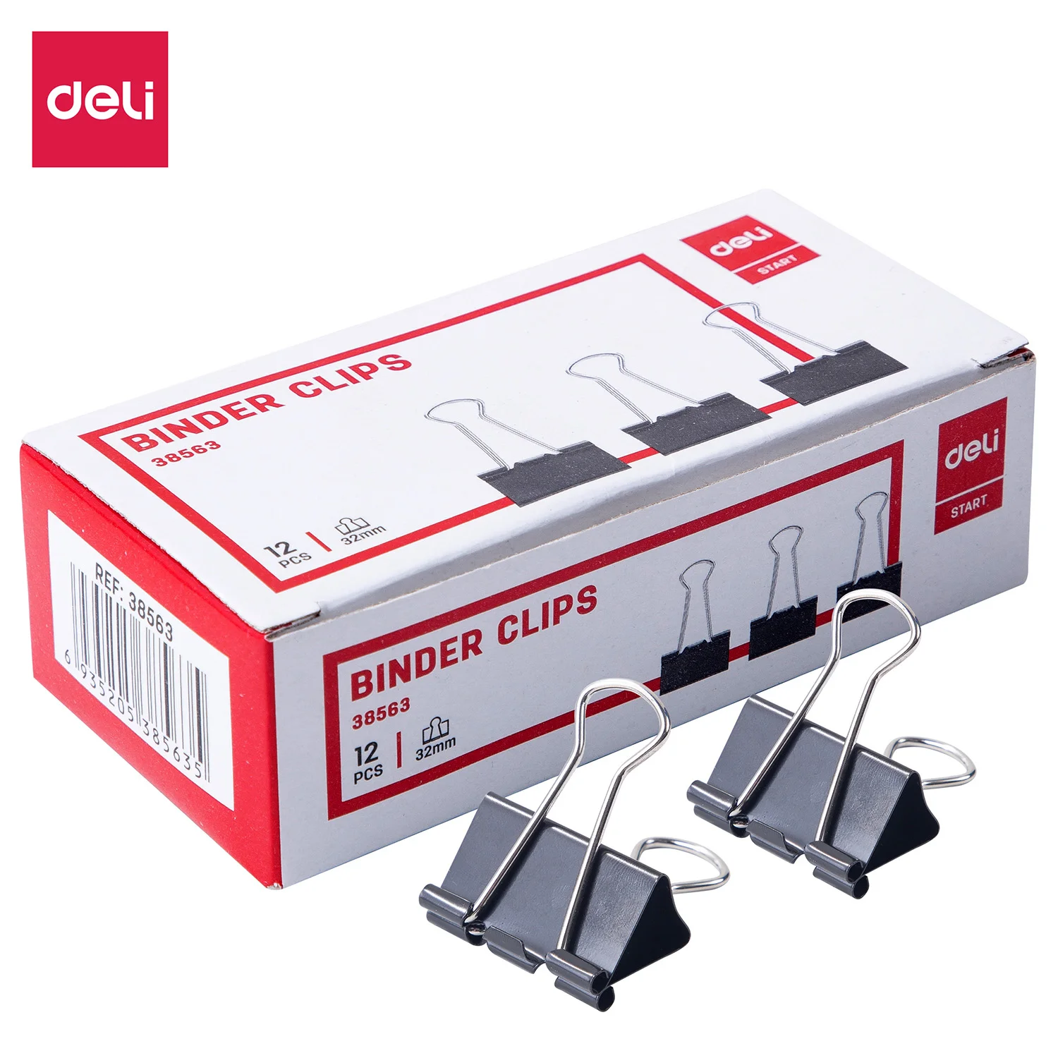Clipsuri DELI Start 32mm, 12 bucati
