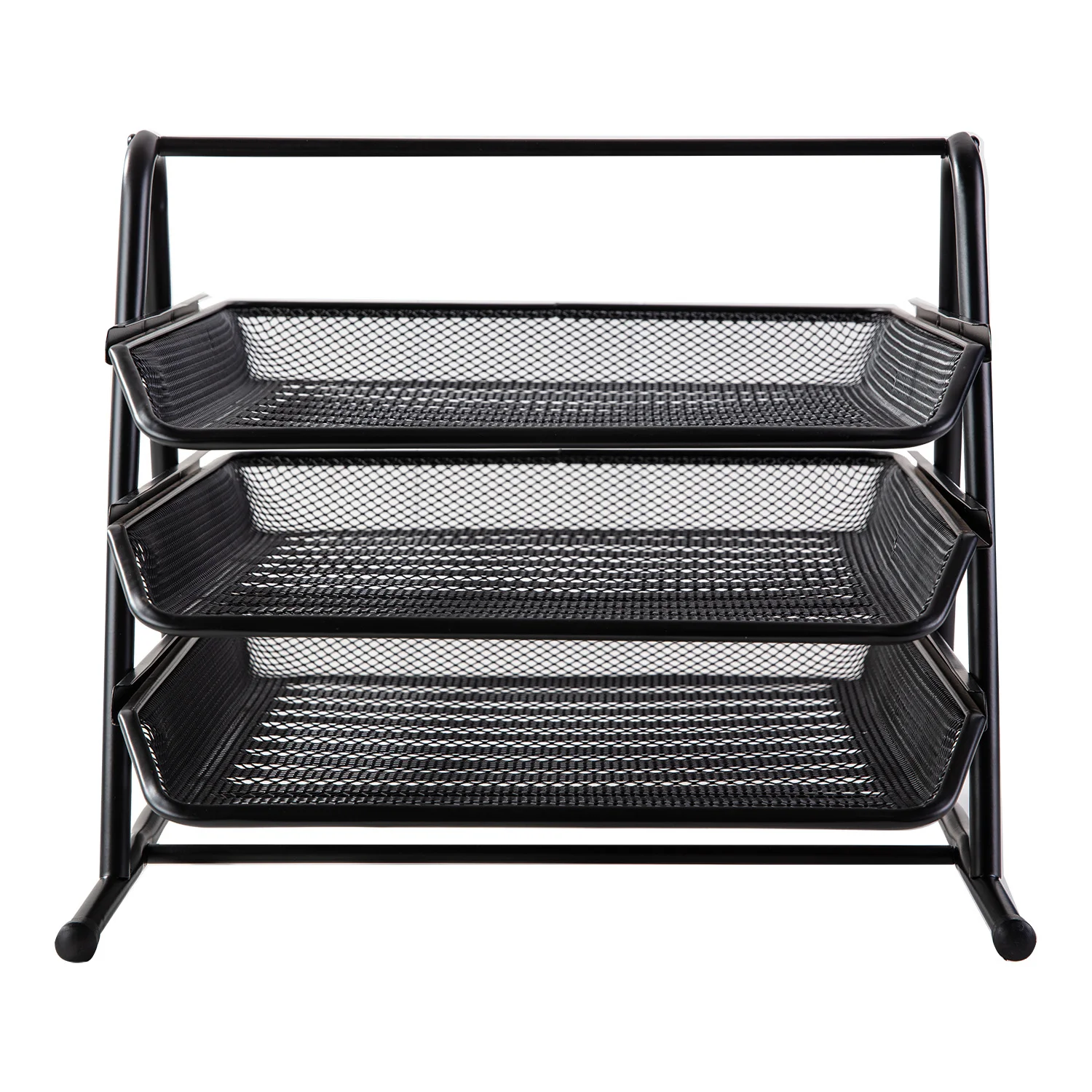 Set 3 tavite suprapozabile DELI Quali metal negru