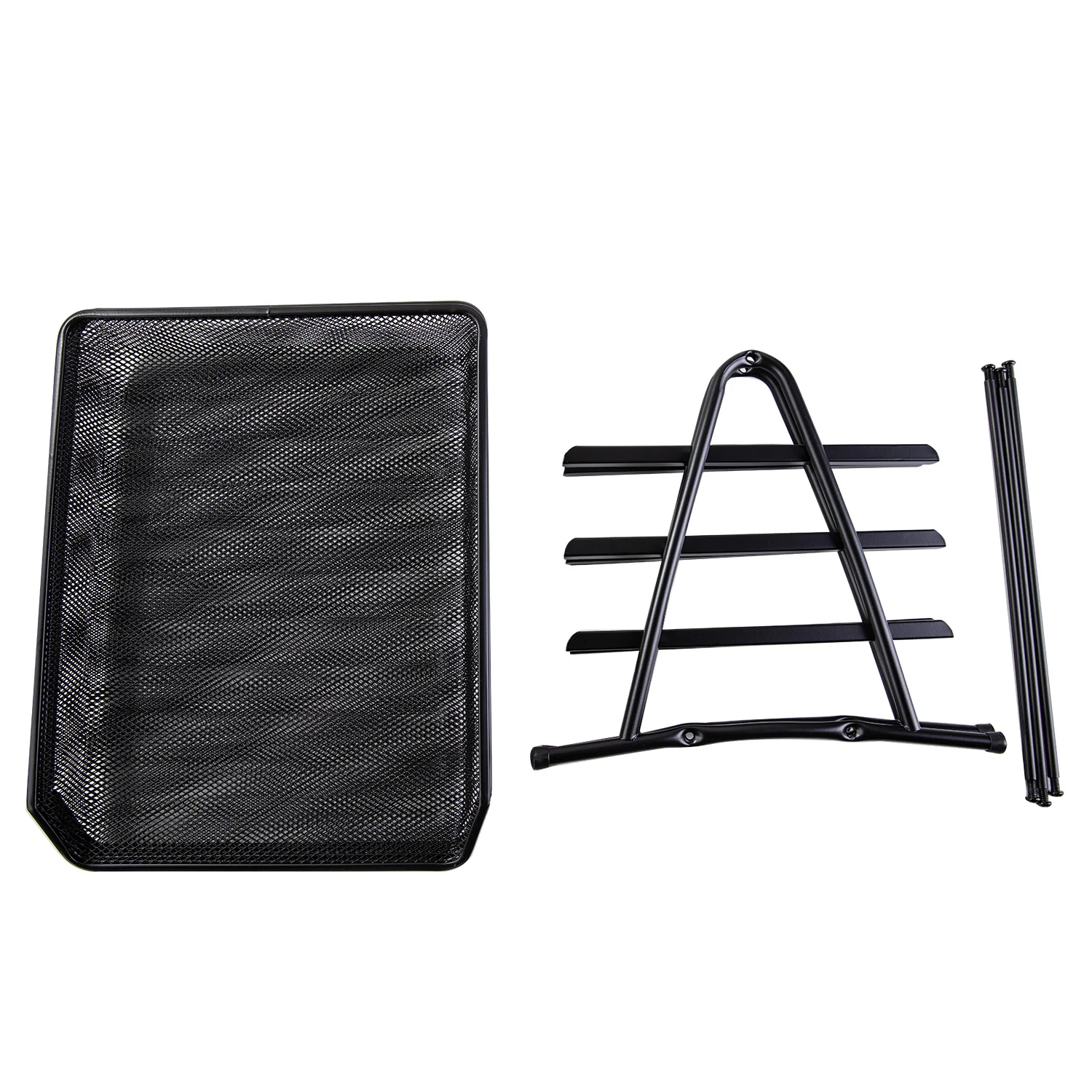Set 3 tavite suprapozabile DELI Quali metal negru