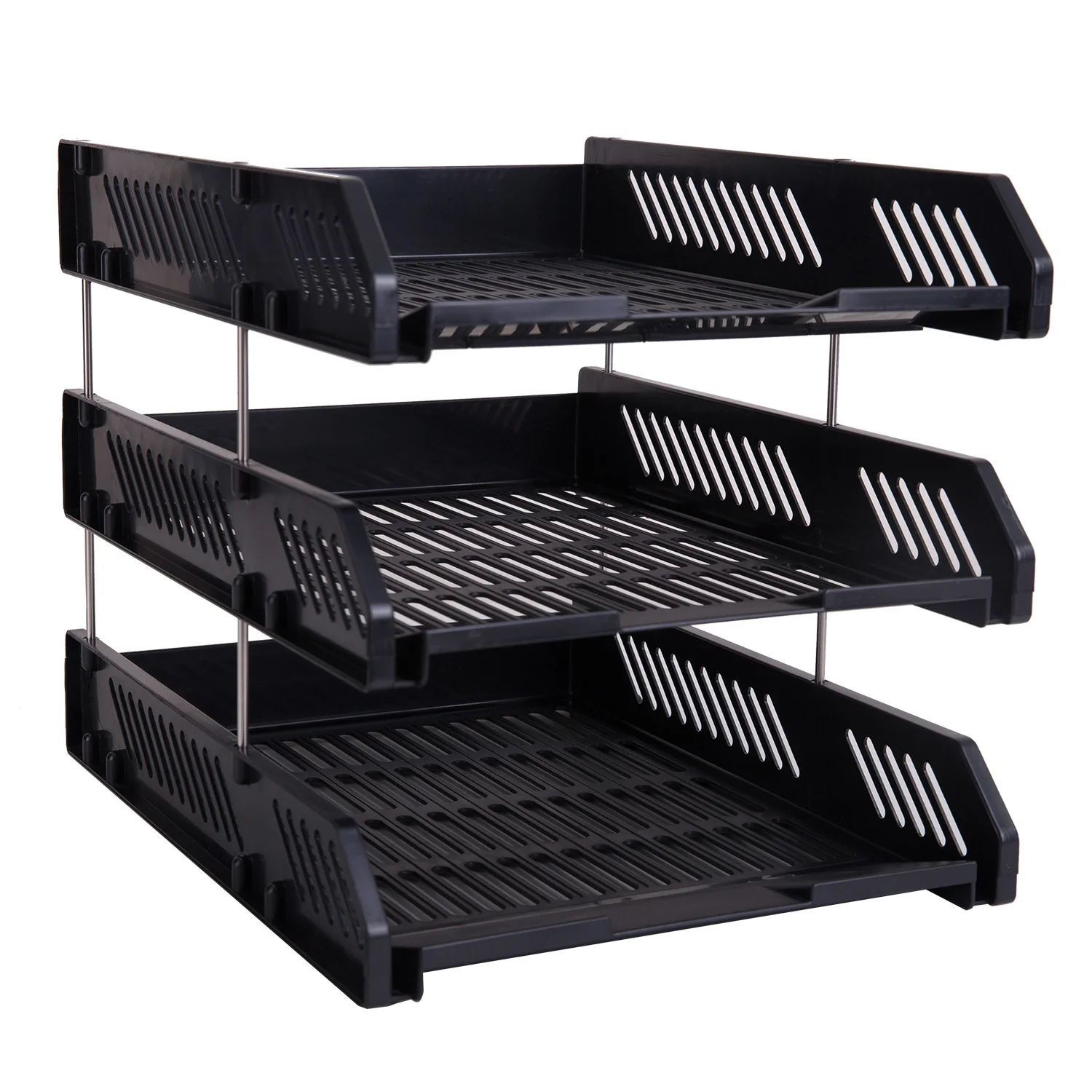 Set 3 tavite suprapozabile DELI Simpli, negru