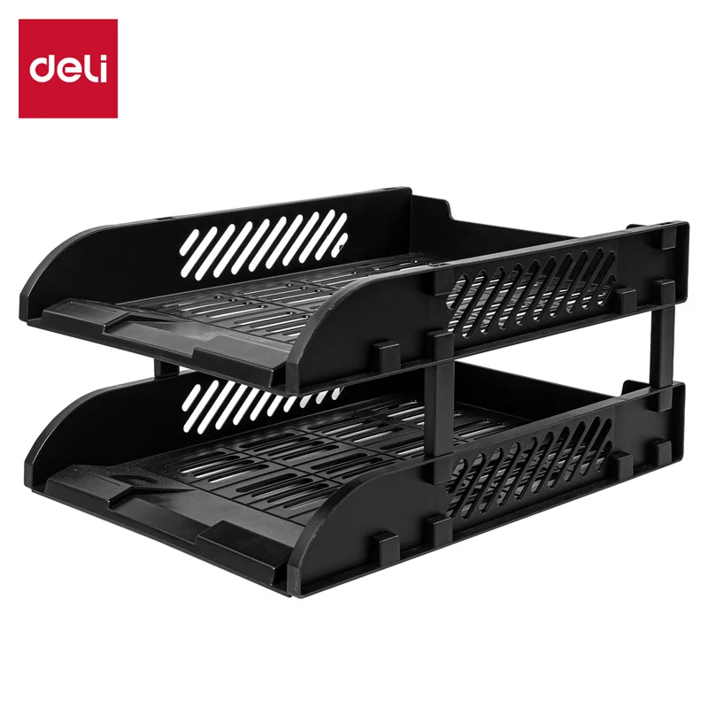 Set 2 tavite suprapozabile DELI, negru