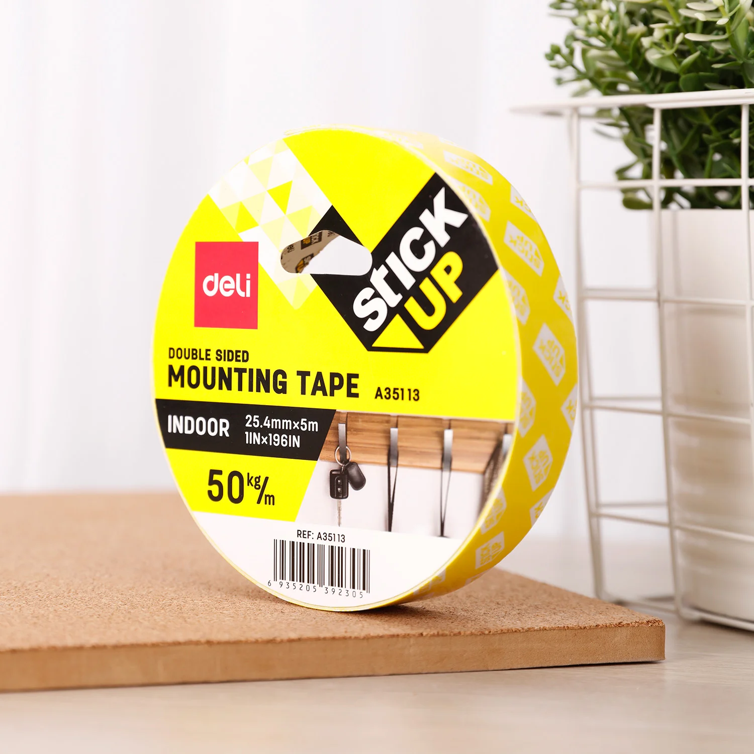 Banda dublu adeziva DELI StickUp 1x25.4mm x 5m