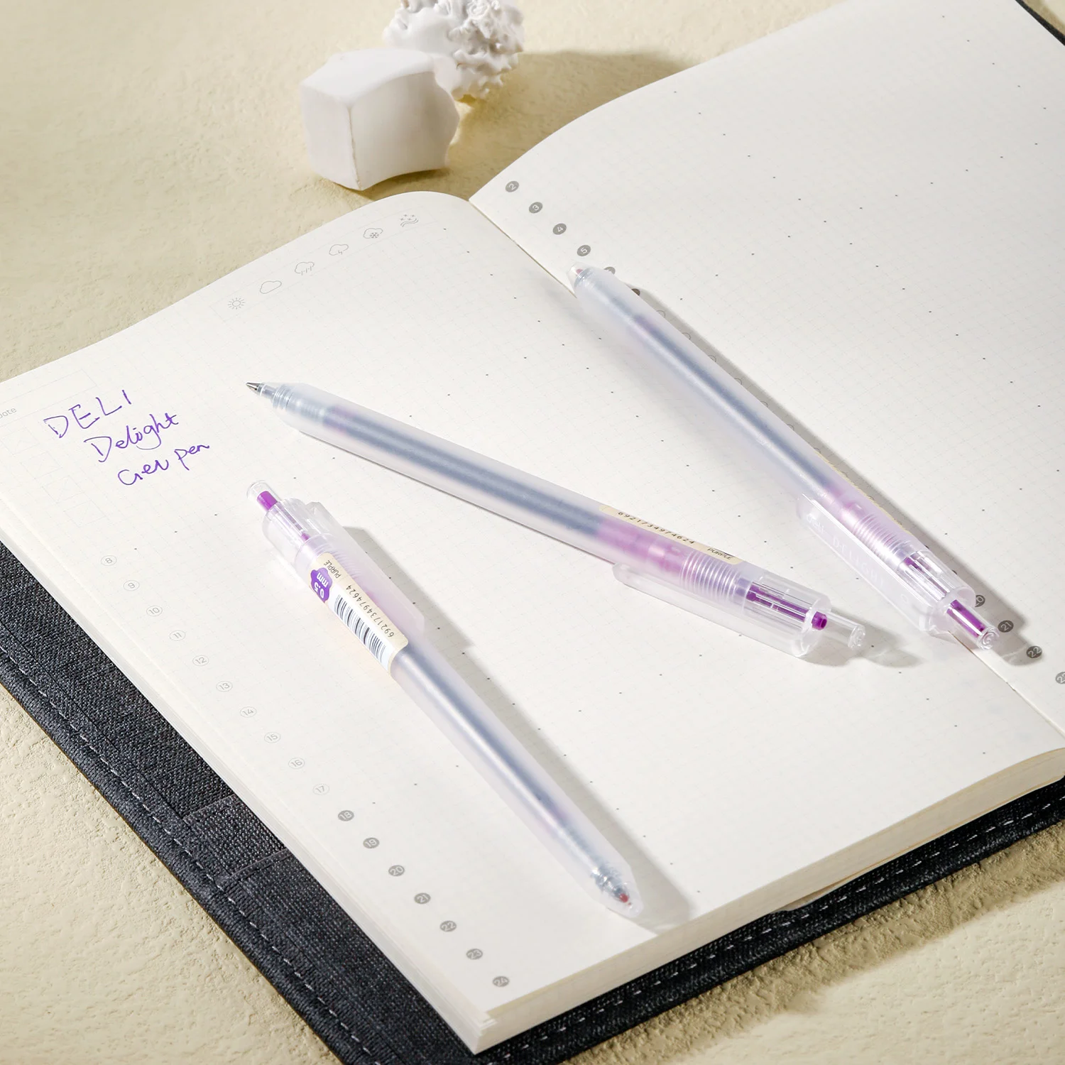 Pix cu gel DELI Delight, 0.5 mm, cu mecanism, violet