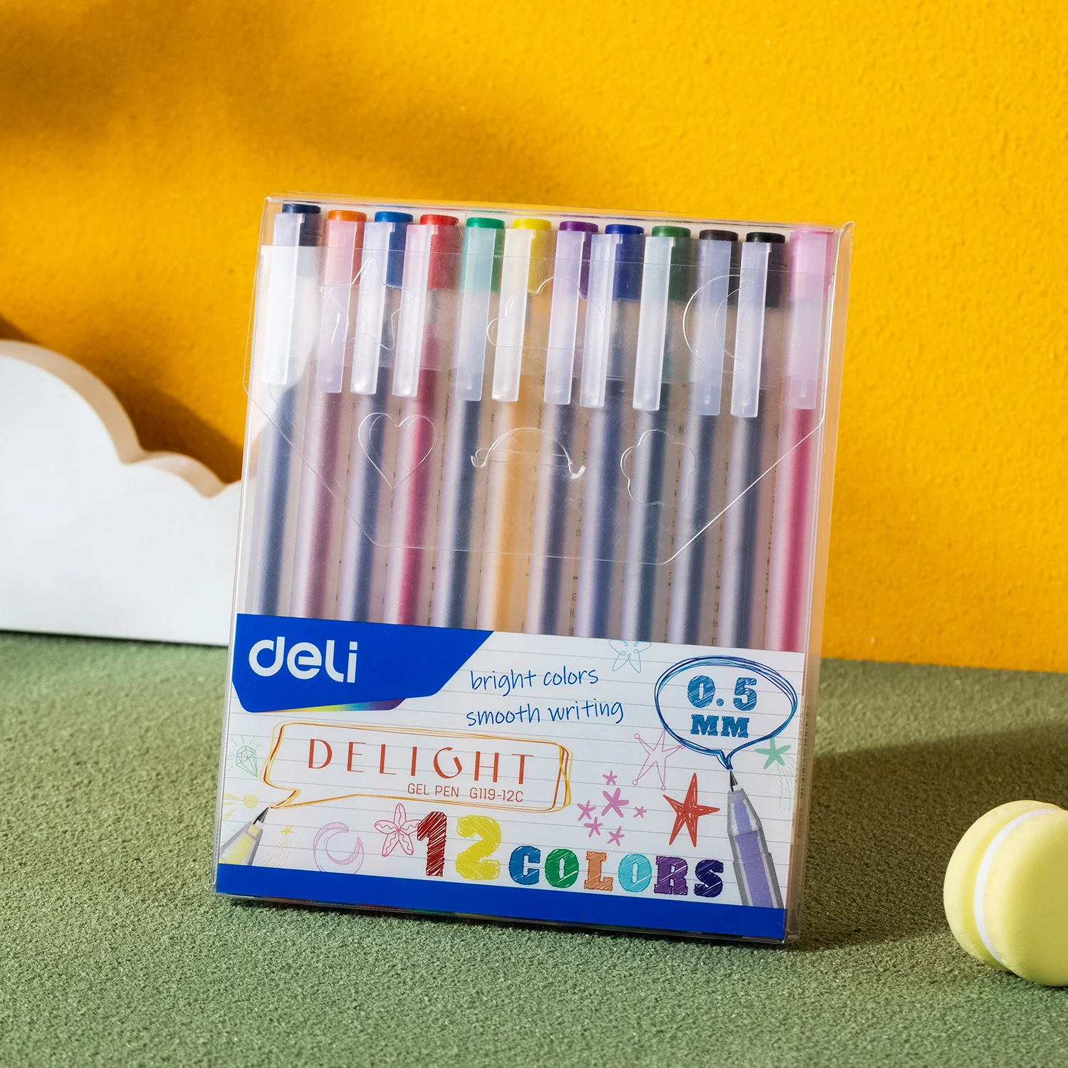 Набор ручек гелевых DELI Delight, 0.5мм, 12 цветов