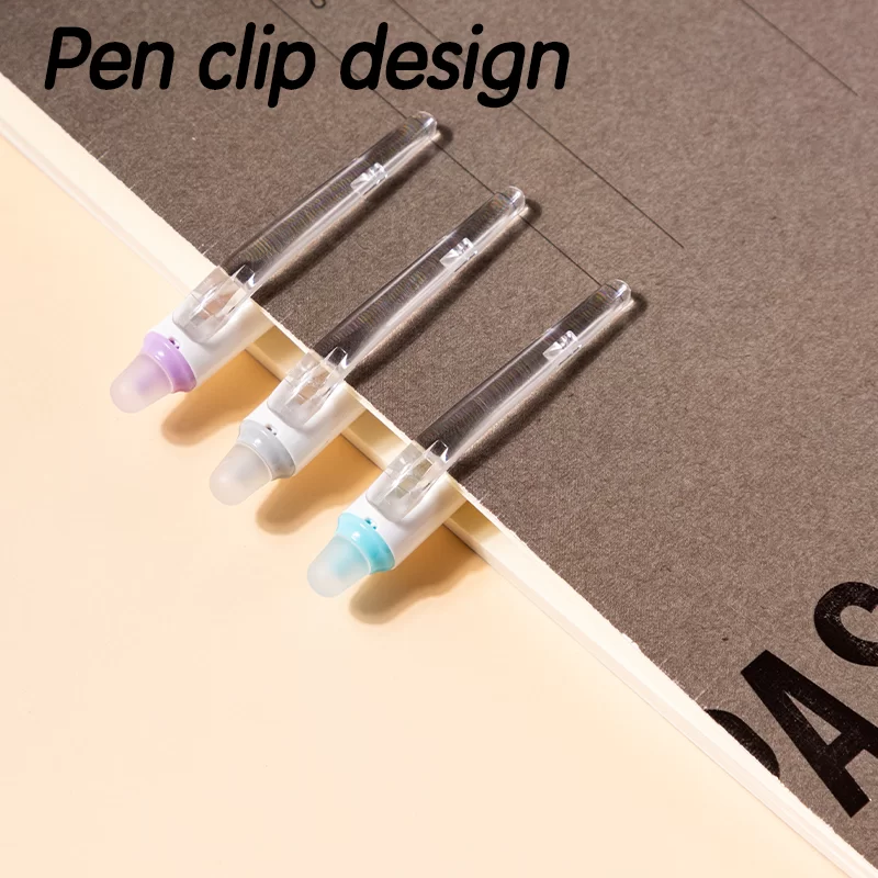 Pix cu gel DELI, 0.5mm, cu mecanism, corectabil albastru