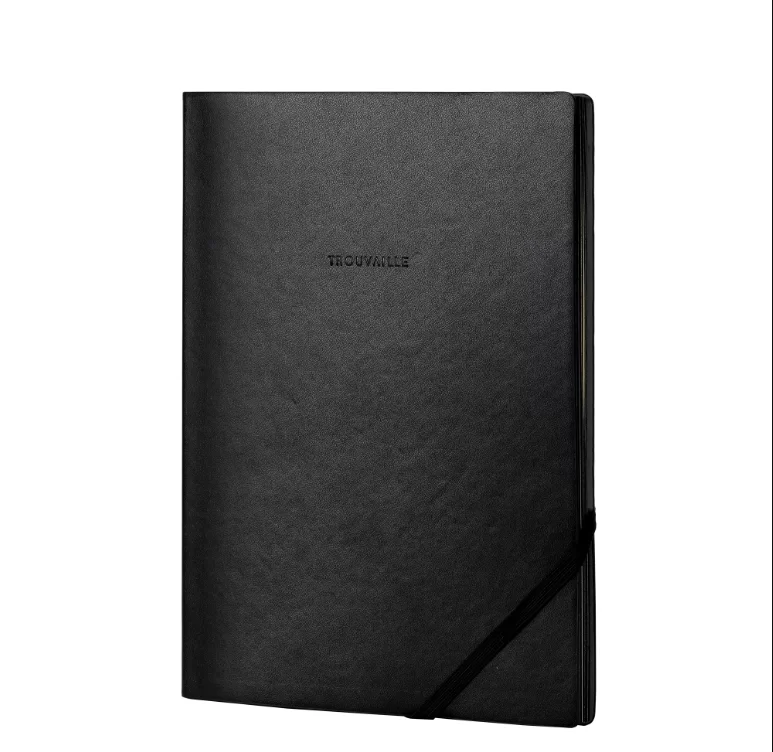Agenda nedatata DELI A5, 96 foi, elastic, negru