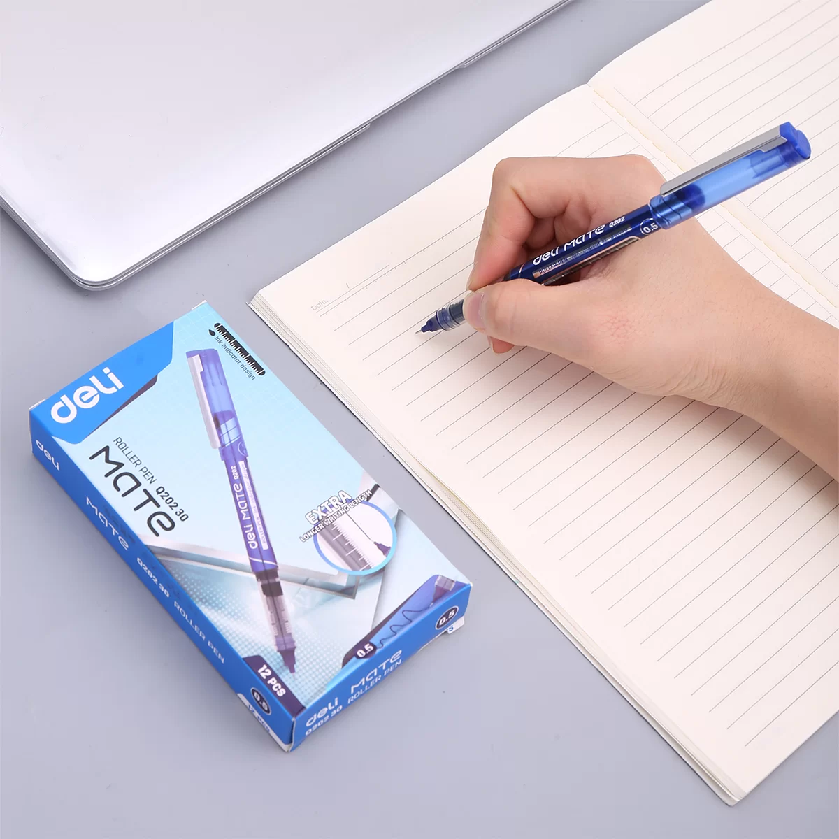 Roller DELI Mate, 0.5mm, albastru