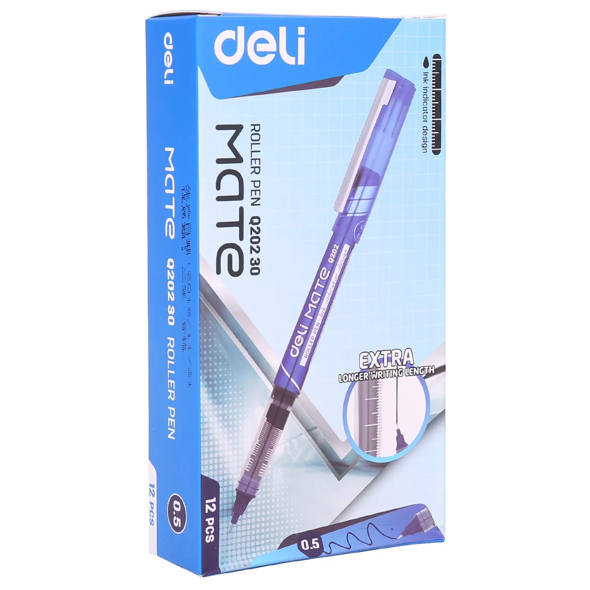Roller DELI Mate, 0.5mm, albastru
