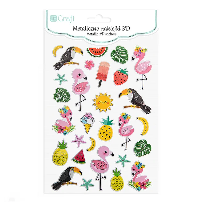 Autocolante din foam DP CRAFT "Tropicei" 29 bucati